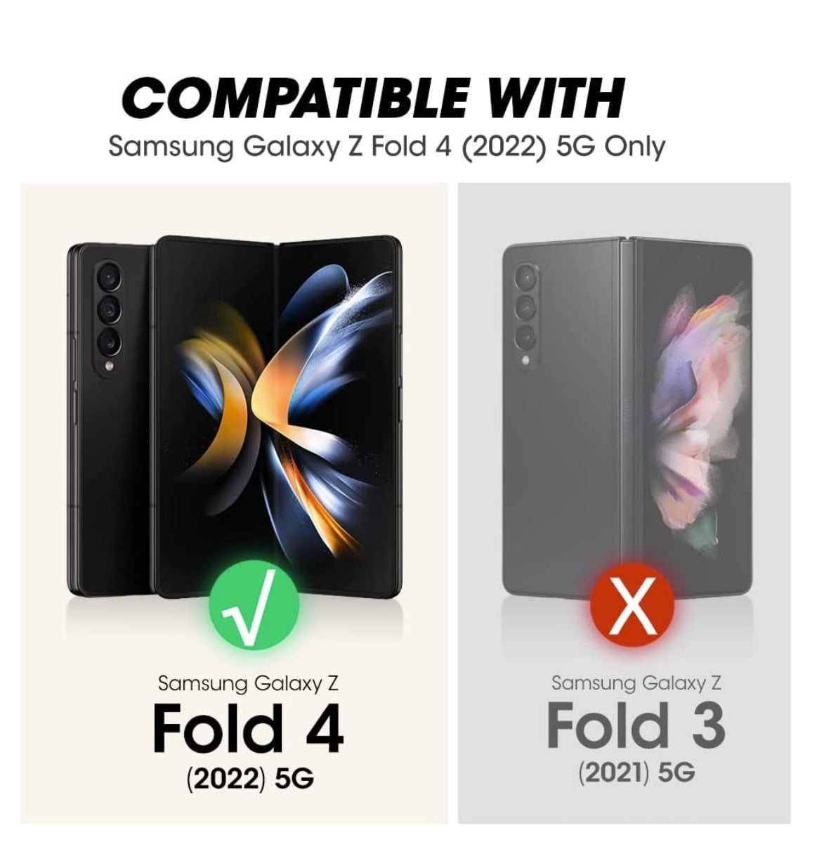 Supcase Samsung Galaxy Z Fold 4 Full Body Rugged Protective Case Black product image 3