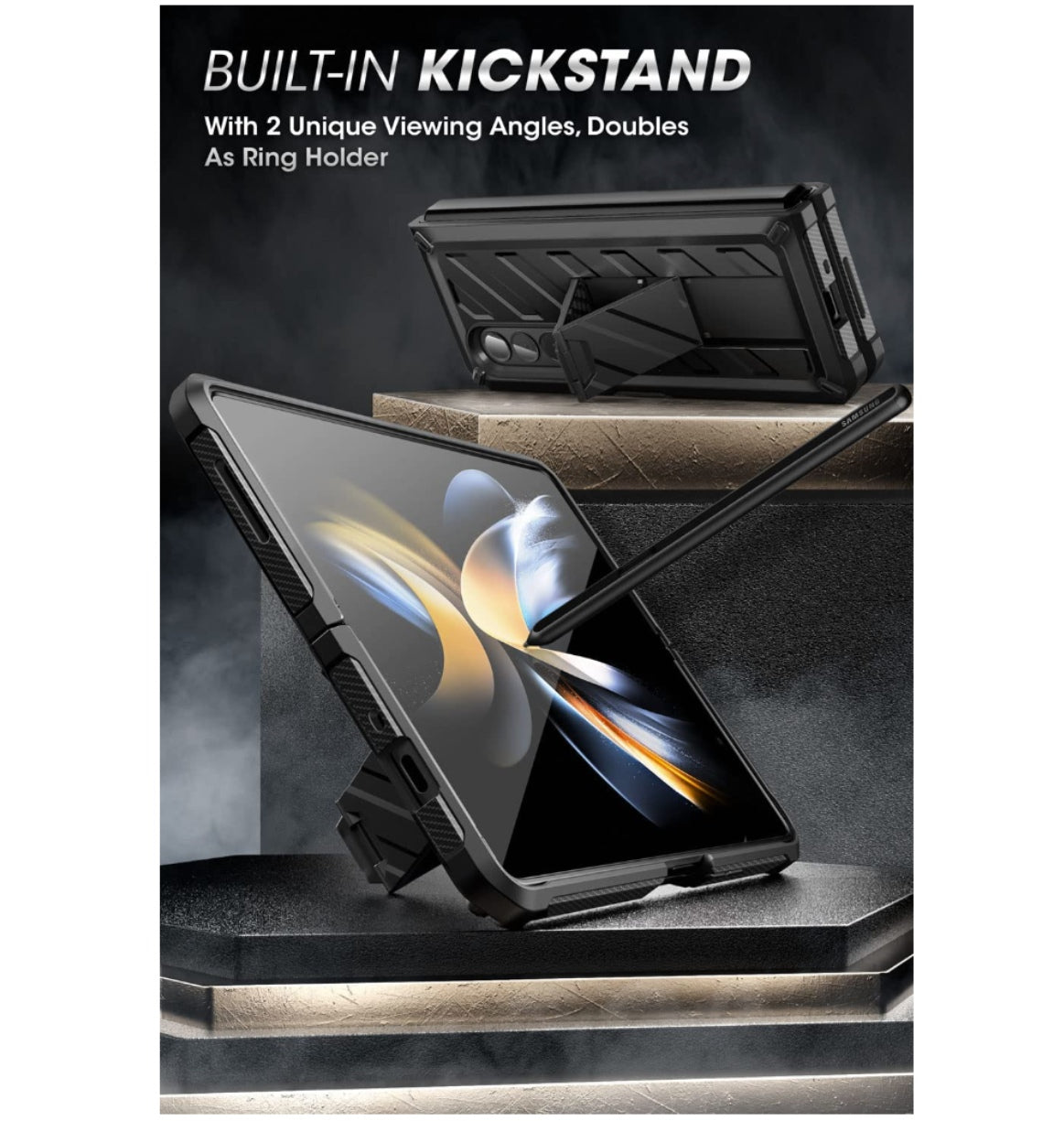 Supcase Samsung Galaxy Z Fold 4 Full Body Rugged Protective Case Black product image 5