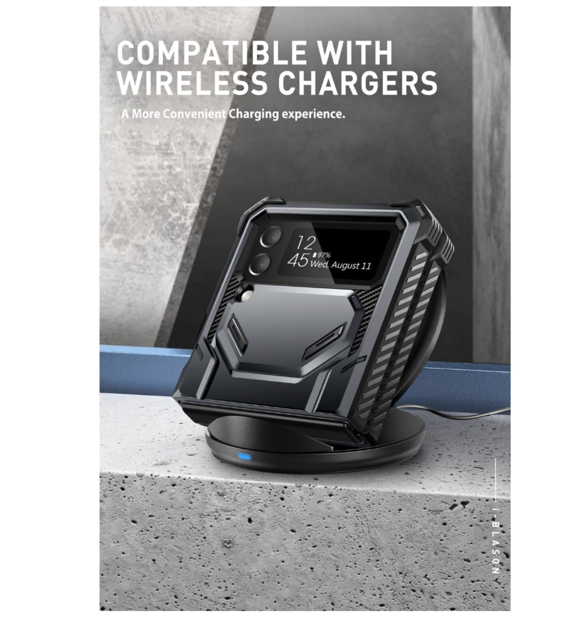 I-Blason Samsung Galaxy Z Flip 4 Premium Full Body Armorbox Protective Holster Case Black product image 7