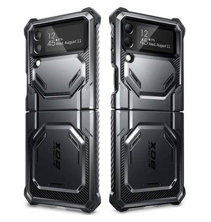 I-Blason Samsung Galaxy Z Flip 4 Premium Full Body Armorbox Protective Holster Case Black — packaging