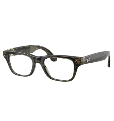 Ray-Ban Meta - Blayzer Optics (gen2) Regular Shiny Transparent Dark Olive/Uv Clear product image 1