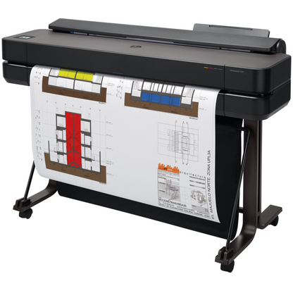 HP DesignJet T650 36-inch Printer (5HB10A) — side view