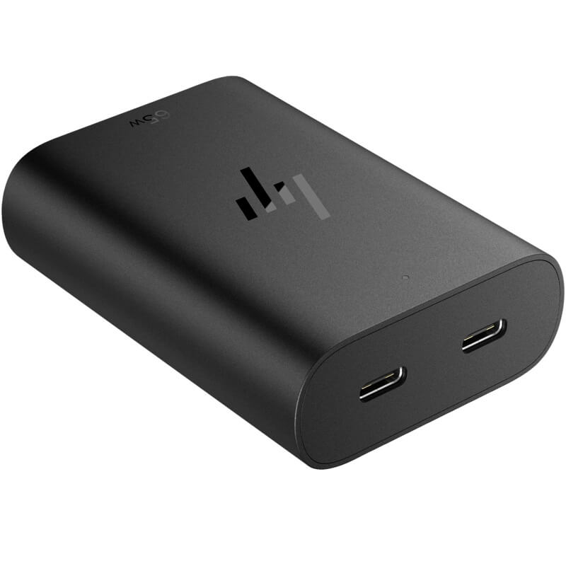 HP 65W GaN USB-C Laptop Charger (600Q8AA) — front view
