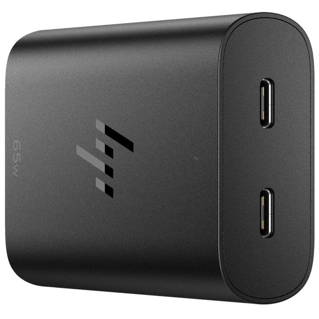 HP 65W GaN USB-C Laptop Charger (600Q8AA) — detail view