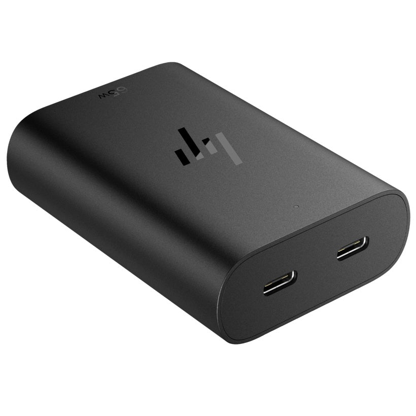 HP 65W GaN USB-C Laptop Charger (600Q8UT) — front view
