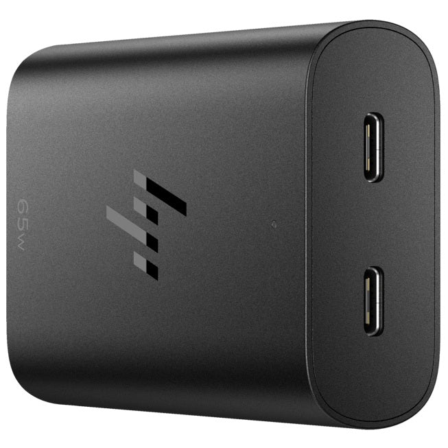 HP 65W GaN USB-C Laptop Charger (600Q8UT) — rear view