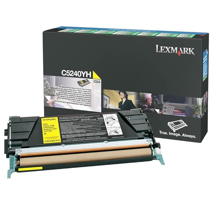 Lexmark C5240YH High Yield Return Program Yellow Laser Toner Cartridge image 1