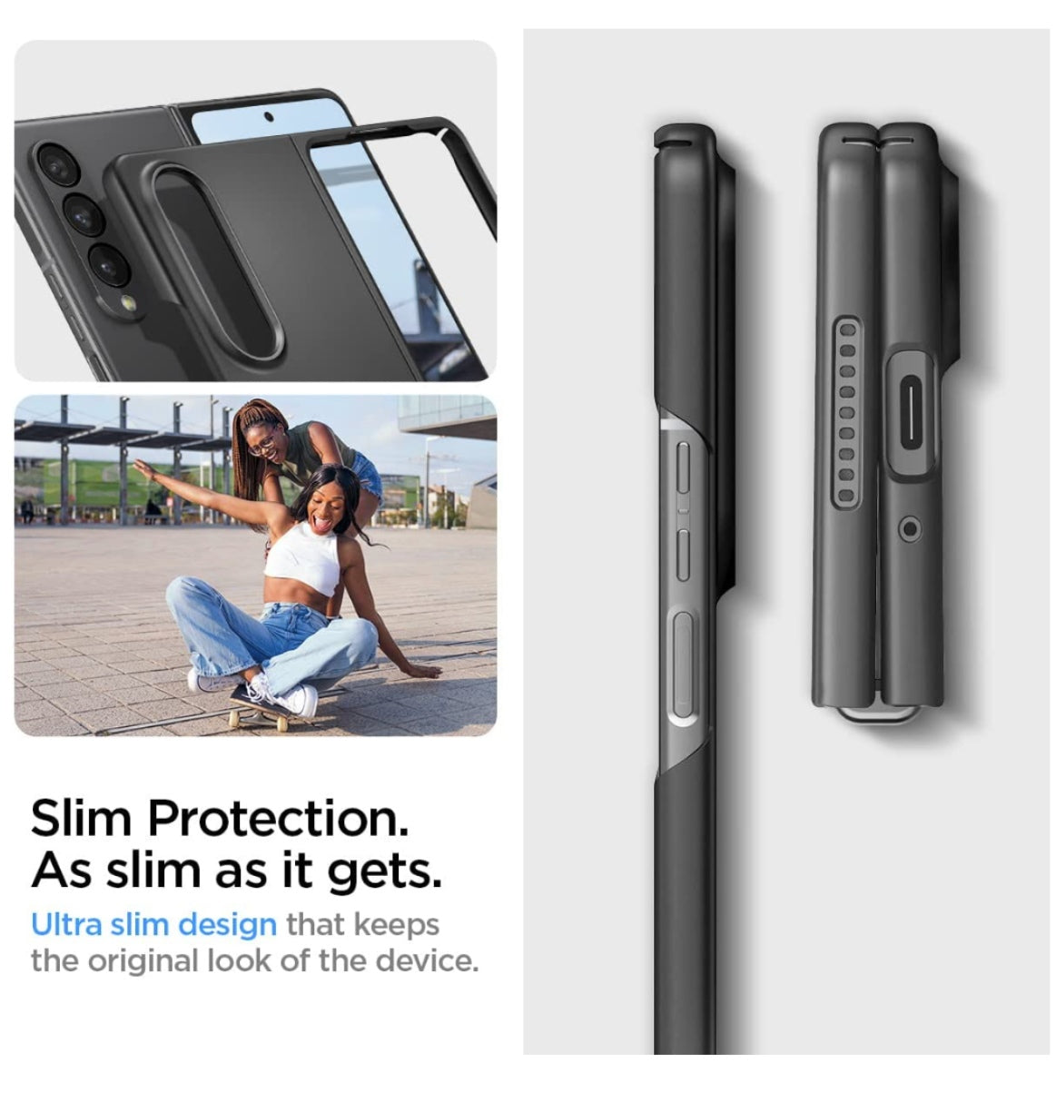 Spigen Samsung Galaxy Z Fold 4 Premium Airskin Case Black product image 3