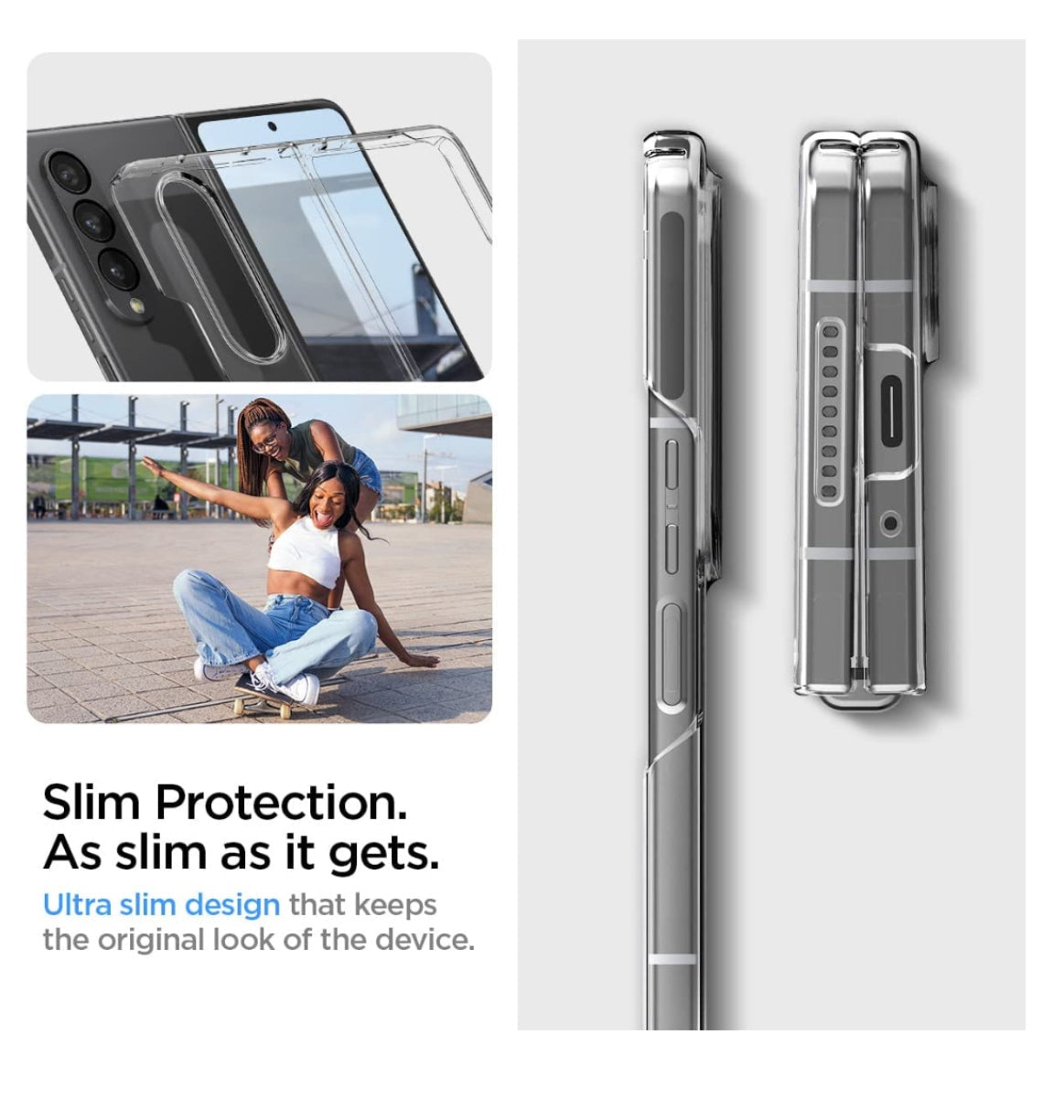 Spigen Samsung Galaxy Z Fold 4 Premium Airskin Case Crystal Clear product image 3