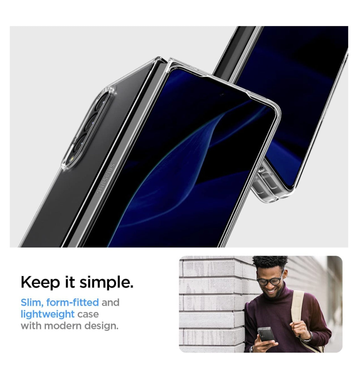Spigen Samsung Galaxy Z Fold 4 Premium Airskin Case Crystal Clear product image 4