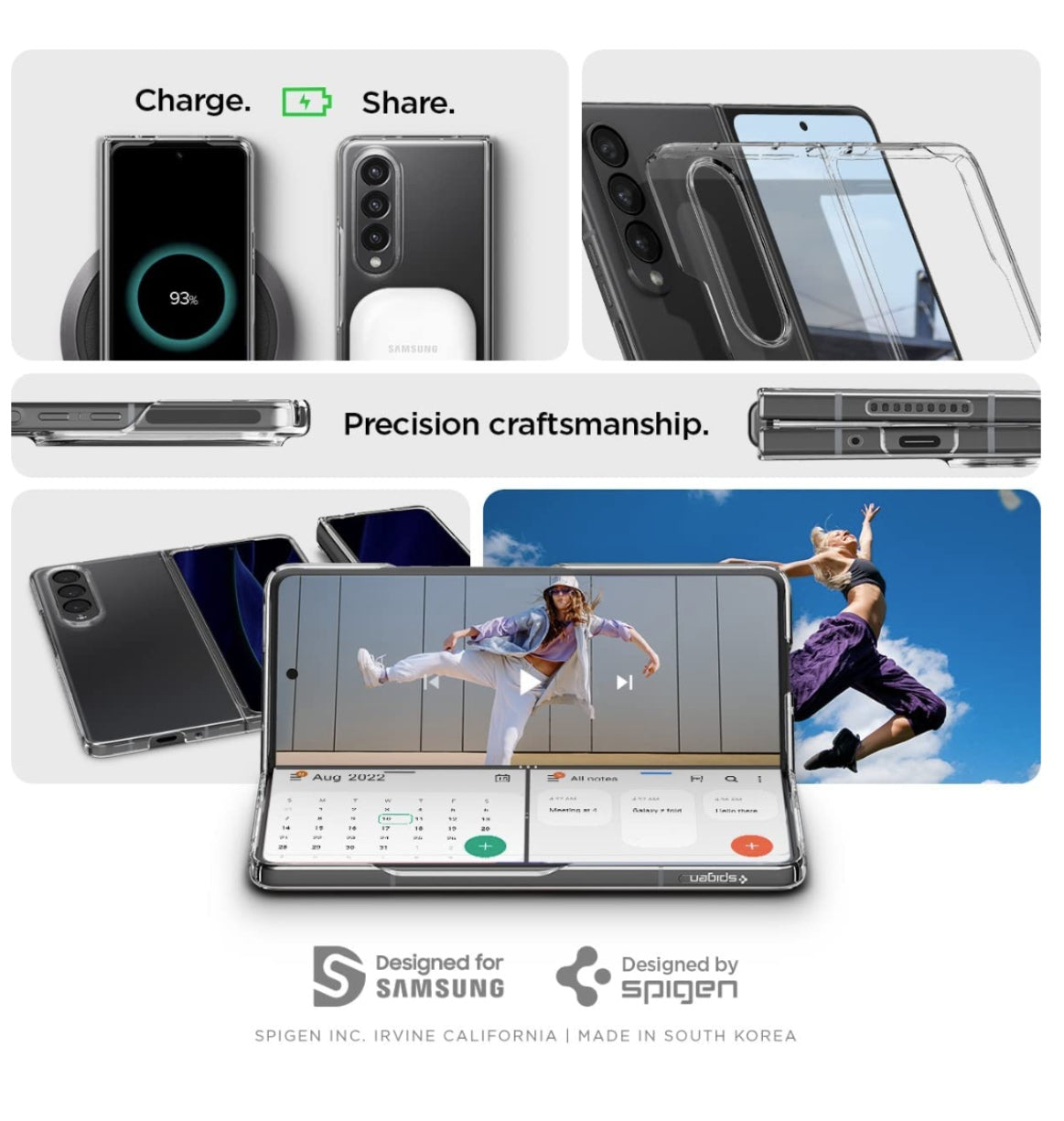 Spigen Samsung Galaxy Z Fold 4 Premium Airskin Case Crystal Clear product image 7