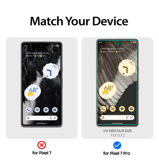 Whitestone Google Pixel 7 Pro Uv Gen Hard Coated Film Screen Protector 2pk product image 2