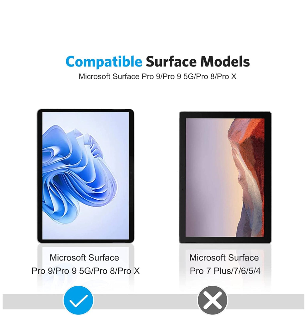 Sparin Microsoft Surface Pro 9/8/X Tempered Glass Screen Protector 3pk product image 3