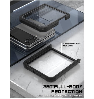 Spigen Samsung Galaxy Z Flip 4 Premium Full-Body Hybrid Guardian Case Black/Clear product image 3