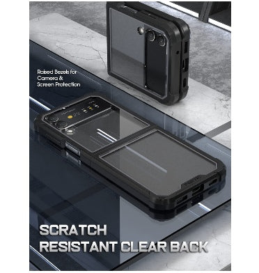 Spigen Samsung Galaxy Z Flip 4 Premium Full-Body Hybrid Guardian Case Black/Clear product image 5