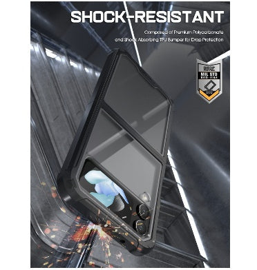 Spigen Samsung Galaxy Z Flip 4 Premium Full-Body Hybrid Guardian Case Black/Clear product image 6