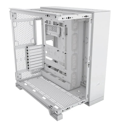 Corsair 6500D AirFlow Mid-Tower Tempered Glass Dual Chamber Gaming PC White Case (CC-9011260-WW) — front view