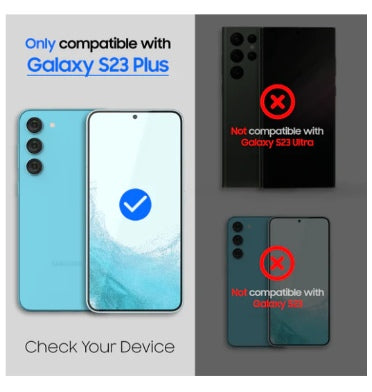 Whitestone Samsung Galaxy S23+ Tempered Dome Glass Screen Protector 2pk product image 2
