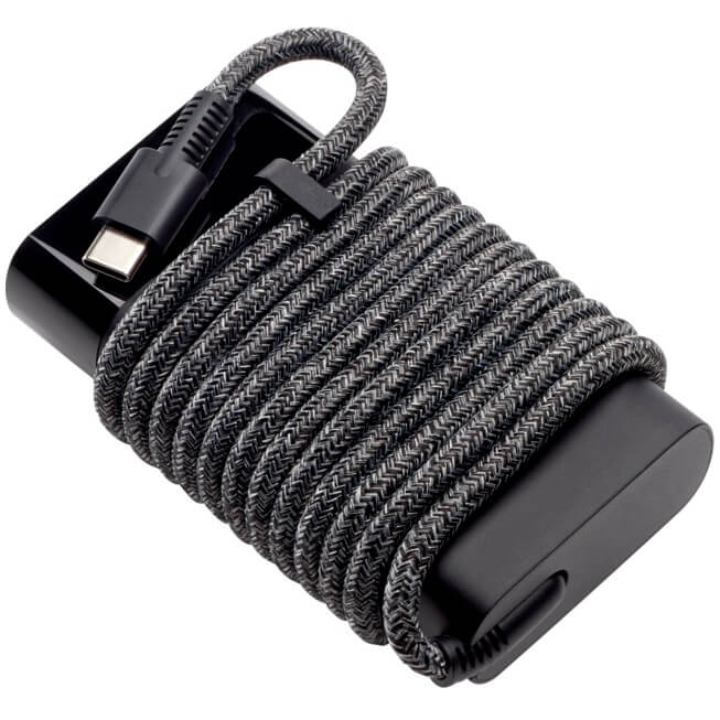 HP USB-C 65W Laptop Charger (671R3AA) — front view