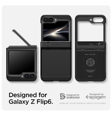 Spigen Samsung Galaxy Z Flip 6 Premium Tough Armor Pro Case Black product image 2
