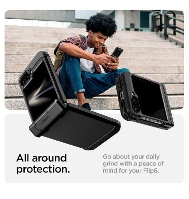 Spigen Samsung Galaxy Z Flip 6 Premium Tough Armor Pro Case Black product image 3