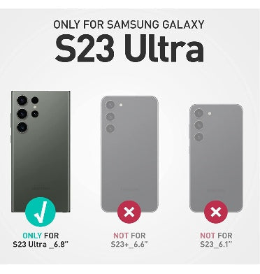 Supcase Samsung Galaxy S23 Ultra Premuim Slim Edge Xt Bumper Case With Built-In Screen Protector Black/Clear product image 2