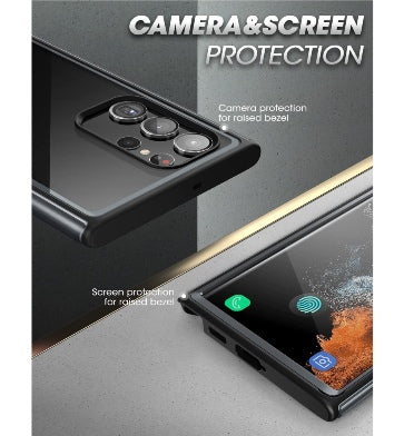 Supcase Samsung Galaxy S23 Ultra Premuim Slim Edge Xt Bumper Case With Built-In Screen Protector Black/Clear product image 6