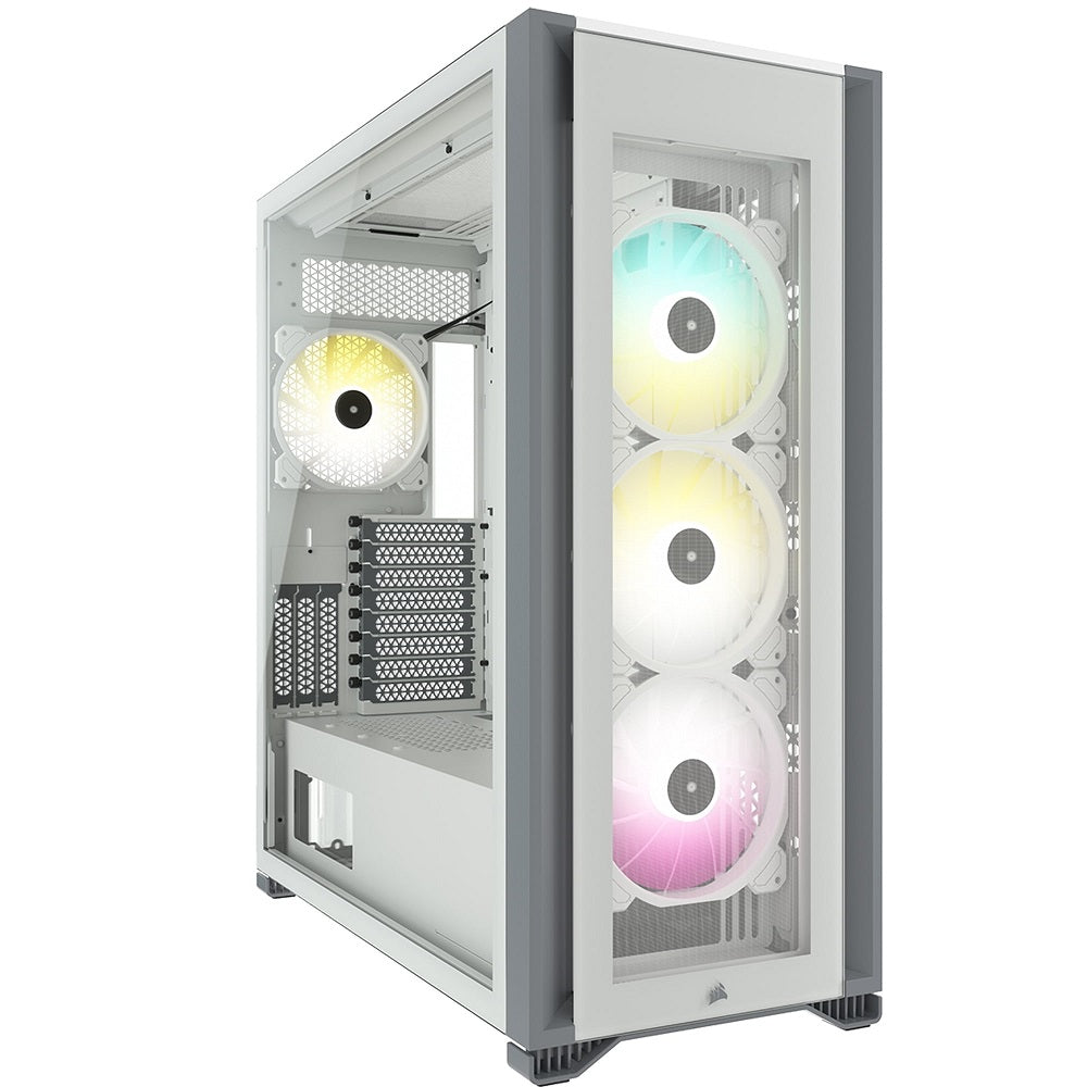 Corsair iCUE 7000X RGB Tempered Glass Full-Tower ATX PC Case – White (CC-9011227-WW) image 1