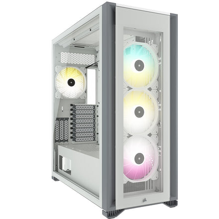 Corsair iCUE 7000X RGB Tempered Glass Full-Tower ATX PC Case – White (CC-9011227-WW)