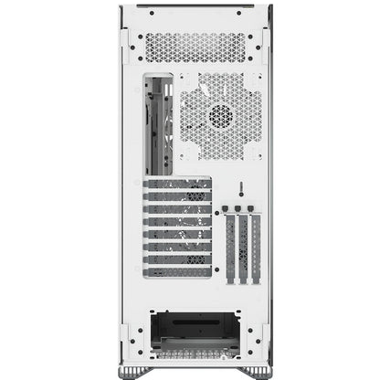 Corsair iCUE 7000X RGB Tempered Glass Full-Tower ATX PC Case – White (CC-9011227-WW) — rear view