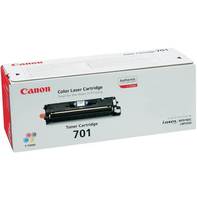 Genuine Canon 701 Cyan Toner Cartridge (9286A003AA) image 1