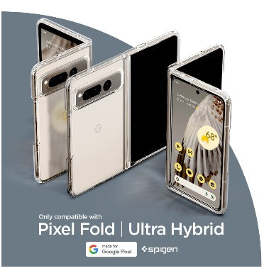 Spigen Google Pixel Fold Premium Slim Ultra Hybrid Case Clear — front view