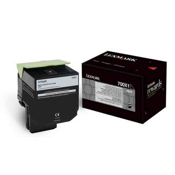 Lexmark 700X1 Black Extra High Yield Toner Cartridge (70C0X10) image 1