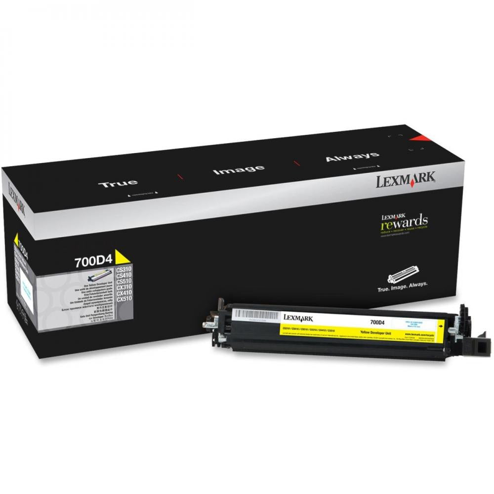 Lexmark 700D4 Yellow Developer Unit (70C0D40) image 1