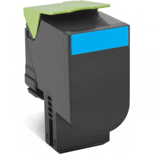 Lexmark 708HC Cyan High Yield Return Program Toner Cartridge (70C8HC0) image 1
