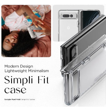 Vrs Google Pixel Fold Premium Modern Slim Simpli Fit Case Clear product image 4