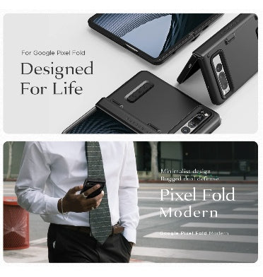 Vrs Google Pixel Fold Premium Modern Rugged Terra Guard Case Black product image 4