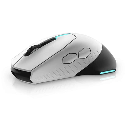 Dell Alienware AW610M Wired/Wireless Gaming Mouse – Lunar Light (545-BBCN) — rear view