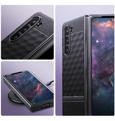 Caseology Samsung Galaxy Z Fold 5 Premium Parallax Series Protective Case Matte Black product image 6