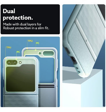 Caseology Samsung Galaxy Z Flip 5 Premium Parallax Series Protective Case Sage Green product image 4