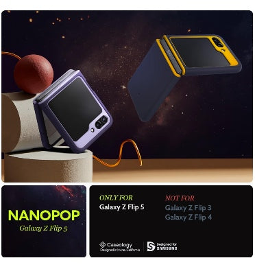 Caseology Samsung Galaxy Z Flip 5 Premium Nano Pop Silicone Case Black Sesame product image 2