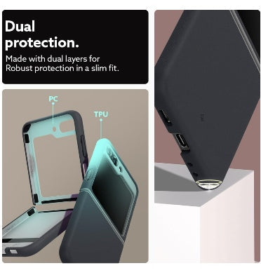 Caseology Samsung Galaxy Z Flip 5 Premium Nano Pop Silicone Case Black Sesame product image 4