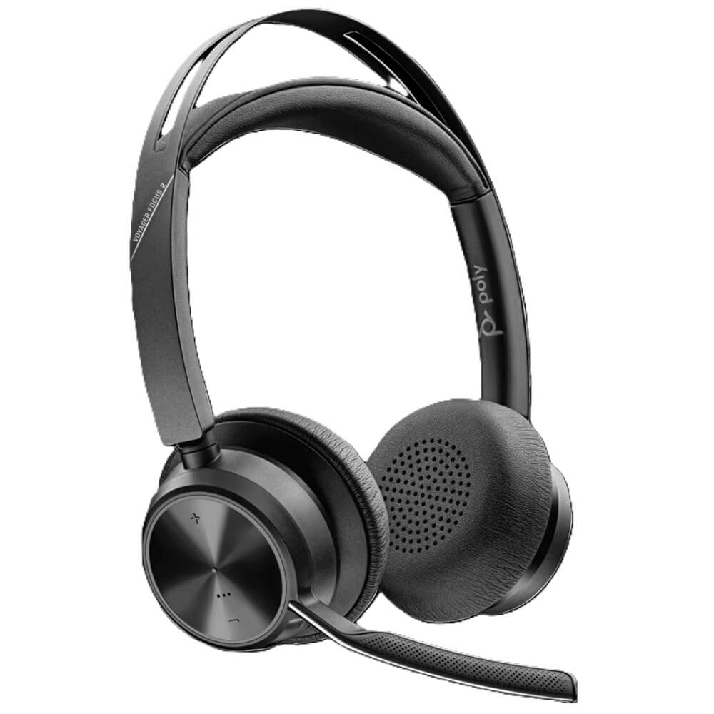 Poly Voyager Focus 2 USB-A Bluetooth Headset (76U46AA) — side view