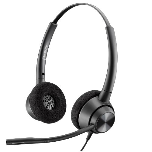 Poly EncorePro 320 with Quick Disconnect Binaural Headset (77T26AA) image 1
