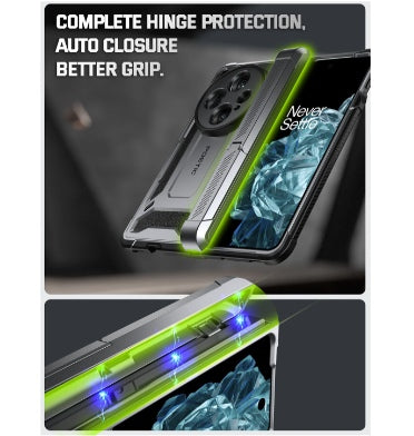 Poetic Oneplus Open Premium Full Body Rugged Spartan Series Case Gunmetal product image 5