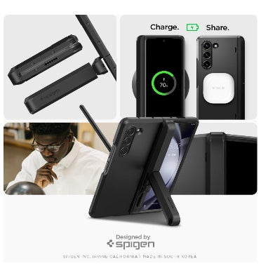 Spigen Samsung Galaxy Z Fold 5 Premium Tough Armor Pro P Case Black product image 6
