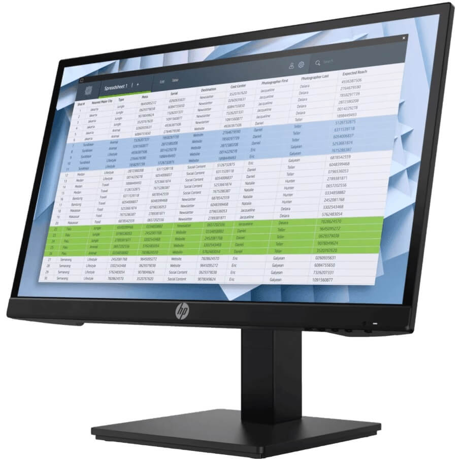 HP P22h G4 21.5″ Full HD Monitor (7UZ36AS) — side view