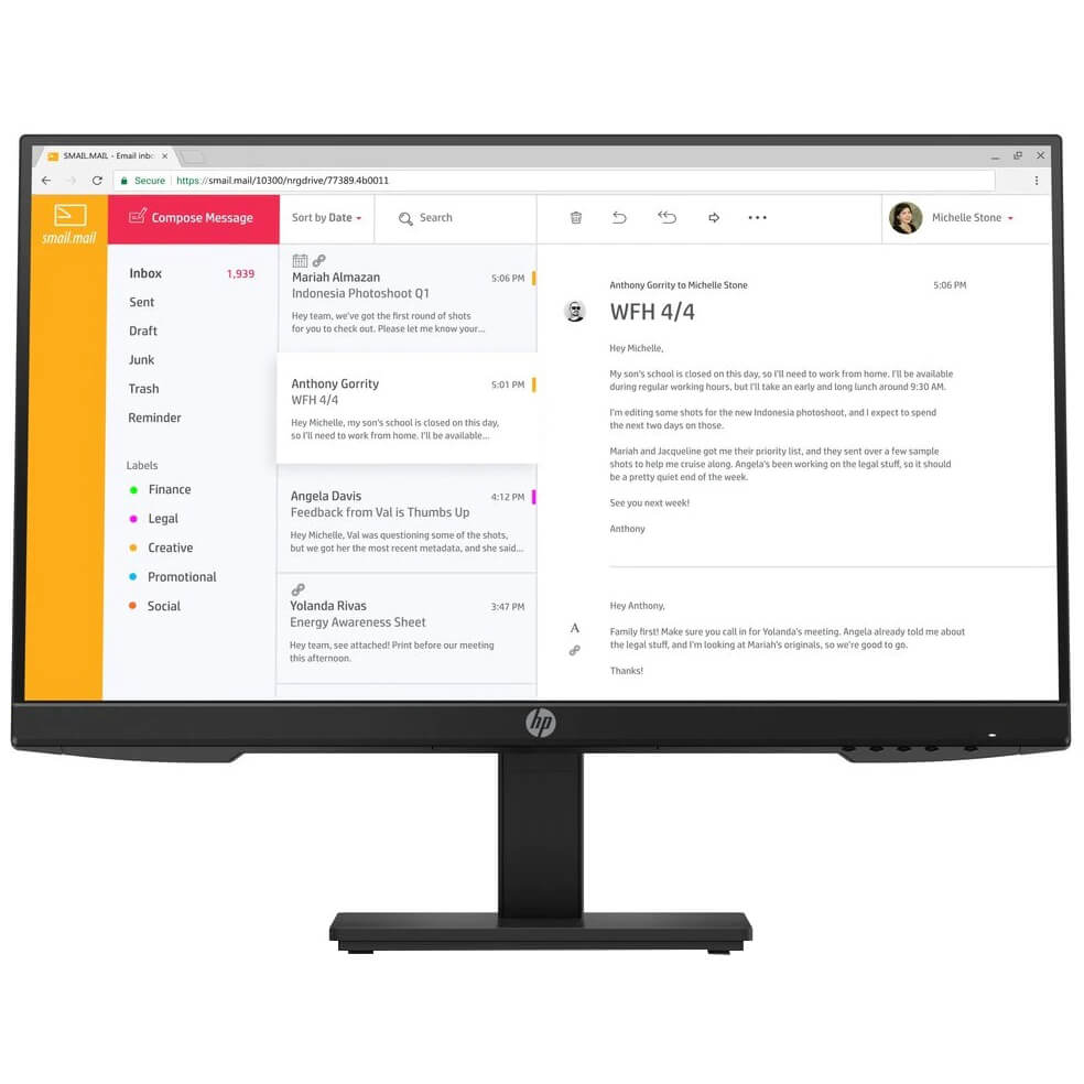 HP P24h G4 23.8″ Full HD Monitor (7VH44AS)