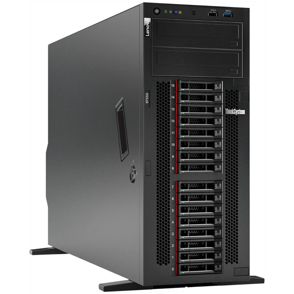Lenovo ThinkSystem ST550 Tower Server – Xeon Silver 4210R / 16GB RAM / No HDD / No Operating System (7X10A0D4EA) image 2