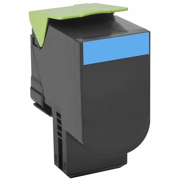 Genuine Lexmark 808HC Cyan High Yield Return Program Toner Cartridge (80C8HC0) image 1